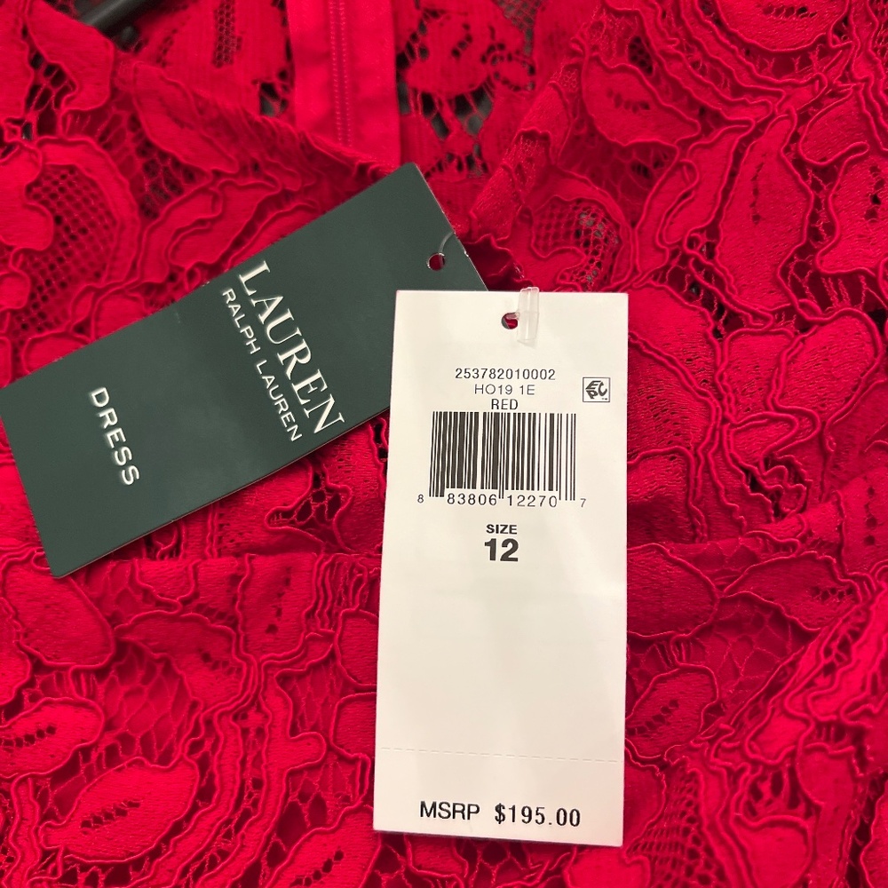 Lauren Ralph Lauren Women's Lace Floral Dress 12 - Picture 6 of 8